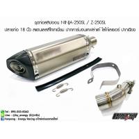 ราคา ชุดท่อสลิปออน NINJA-250SL / Z-250SL ปลายท่อ 18 นิ้ว สแตนเลสสีไทเทเนี่ยม ปากคาร์บอนเคฟล่าแท้ โลโก้เลเซอร์ ปากเฉียง (7743130505)