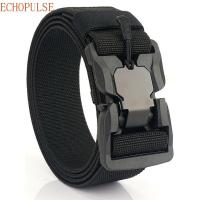 ราคา ECHOPULSE เข็มขัดไนลอนผู้ชาย ผ้าใบยืดหยุ่น หัวเข็มขัดโลหะผสม สไตล์เกาหลี สำหรับลำลอง (40925446180)