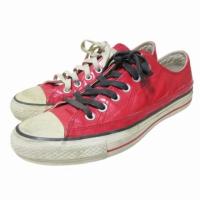 ราคา ♞,♘รองเท้าผ้าใบ Converse ROHKA สีแดงสิทธิบัตร ส่งตรงจากญี่ปุ่น มือสอง 2025 (26090589518)