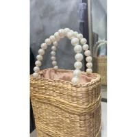 ราคา กระเป๋าสานทรงกระบอกสายมุก (27701951805)