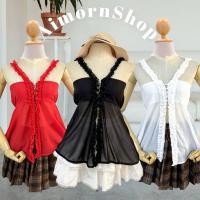 ราคา aimorn_shopเสื้อสายเดี่ยวยางยืด สายตัดโอลีนระบาย สวยแซ่บมาก ผ้าพริ้วใส่สบาย สาวๆต้องมีติดตู้รับซัมเมอร์ (29234604728)