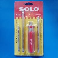 ราคา ไขควง solo 6in1 No.006L ใช้ไขกับหัวสกรู สามารถสลับได้6หัว ทำจากเหล็ก CR-V ของแท้100% (6808207366)