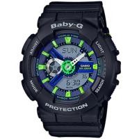 ราคา Casio Baby-G นาฬิกาข้อมือผู้หญิง สายเรซิ่น รุ่น BA-110PP-1A - สีดำ (283187846)