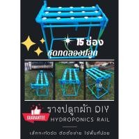 ราคา ชุดรางปลูกผักไฮโดรโปนิกส์ 15 ช่องปลูก DIY Hydroponics vegetable planting kit (21565050504)