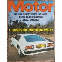 ราคา นิตยสาร UK VINTAGE CAR - นิตยสาร Motor Jan 29 1977, Lotus Esprit/Alfasud 5M/Saab Turbo, (หนังสือภาษาอังกฤษ/อังกฤษ) (41855724630)