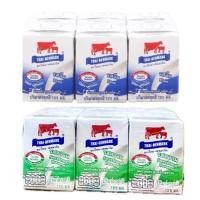 ราคา [เซ็ต 2 ลัง]นมไทย-เดนมาร์ค รสจืด วัวแดง รสจืด ขนาด 125 มล.(จำนวน 48 กล่อง x 2 ลัง=96กล่อง) (42819387629)