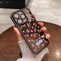 ราคา พร้อมฟิล์มเลนส์เข้ากันได้สําหรับiphone 11 Pro XS Max XR X 7 8 6 6s Plus SEเคสโทรศัพท์ดอกไม้สีชมพูดอกไม้น่ารักใสใสใสกันกระแทกปลอกอ่อนเคสฝาหลัง (24293476076)