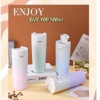 ราคา แก้วน้ำเก็บอุณภูมิENJOY แก้วน้ำสแตนเลส ขนาด 500 ml. และ 400ml. แก้วน้ำขนาดพกพา สีพาสเทล (18466375184)