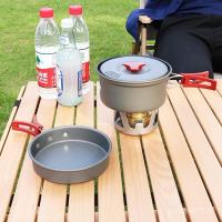 ราคา ชุดเครื่องครัวพกพาสำหรับตั้งแคมป์และปิกนิก ประกอบด้วยกระทะและหม้อ (44072130176)