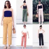 ราคา ไซส์ใหญ่มีถึง 4XL‼️กางเกงขากระบอก8ส่วน ตีเกร็ดหน้า ผ้าฮานาโกะ และผ้าลินิน (1345494752)