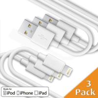 ราคา 3 Pack Apple iPhone Ipad 5 5S 6 6S 7 7s 8 8s iphone xLightning to USB Cable สายชาร์จ 3 แส้น Super Fast Charging (White) (787867365)