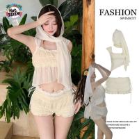 ราคา Hot.Bikiniทูพีช เสื้อครอป+กางเกงขาสั้น รุ่นใหม่ มีฟองน้ำ ผ้ายับ ชุดว่ายน้ำผู้หญิง ส่งไวจากไทย (42174894575)