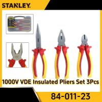 ราคา มืออาชีพSTANLEY 84-011-23 ชุดคีมฉนวนเครื่องตัดสายไฟ 3 ชิ้น + คีมจมูกเฉียง + คีมปากแหลม 1000V VDE Insulated Stripper (40704281029)