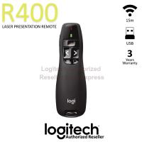 ราคา Logitech R400 Wireless Presenter Laser Pointer - Black (สีดำ) ประกันศูนย์ 3ปี ของแท้ (9322385093)