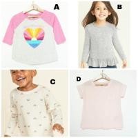 ราคา เสื้อยืดเด็กผู้หญิง Oldnavy ไซส์ 2 4 ปี BBW245 (5281021499)