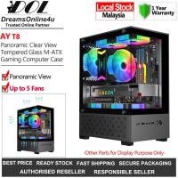 ราคา AY-Case T8 Mini Panoramic Clear View Tempered Glass Gaming Computer Case PC Casing Chasis (40266460644)