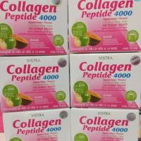 ราคา 6 แถม 1 !! Vistra Collagen Peptide 4000 mg. (รสแอปเปิ้ล) 6 กล่อง แถม 1 กล่อง (ถูกตาแตก) (5309430159)