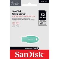 ราคา SanDisk Ultra Curve USB 3.2 Gen 1 Flash Drive, CZ550 32GB, USB3.0, Green, compact design, ประกัน Synnex 5 ปี Flash Driv (40122814172)