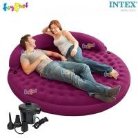 ราคา Intex ที่นอน โซฟา กลม เป่าลม อัลทร้า เดย์เบด 1.91x1.91x0.53 ม. รุ่น 68881 + ที่สูบลมไฟฟ้า (24088552294)