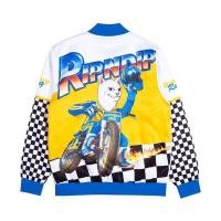 ราคา SLUM LTD - RIPNDIP Speed Racing Poly Varsity Jacket White Size S (3983839766)