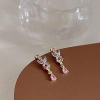 ราคา 2024 ต่างหูผีเสื้อเพชรสีสันสดใสสไตล์ดอกไม้คุณภาพทุกการแข่งขันต่างหูหวาน (25971743408)