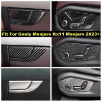 ราคา สแตนเลสรถกล่องถุงมือเลื่อม/ที่นั่งปรับปุ่มแผงตกแต่งฝาครอบอุปกรณ์ Trim สําหรับ Geely Monjaro Kx11 Manjaro 2023 2024 (28430587442)