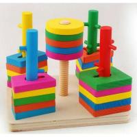 ราคา ของเล่นไม้เสริมพัฒนาการ เสียบหลัก 5 เสา (1378289102)