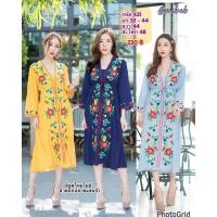 ราคา เดรสยาวงานปัก กิโมโน สไตล์โบฮีเมียน พร้อมส่ง รหัส 431 (16969726129)