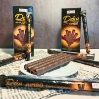 ราคา Deka Jumbo Wafer Roll Dark Chocolate ( DW1 ) เวเฟอร์แท่ง สอดไส้ช็อกโกแลต (มาเลย์) (16622382570)
