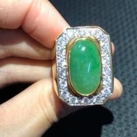 ราคา แหวนทอง90ฝังหยกเจียวจักรพรรดิ์หยกพม่าแท้ประดับเพชร10ตัง18เม็ด (29174058360)