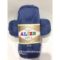 ราคา เส้นด้ายถัก - Alize Diva Plain 335 Indigo (8229921164)