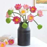 ราคา ดอกบัวจําลองดอกไม้ใบบัวโลตัสหลังคาพระพุทธรูปอุปกรณ์ประกอบฉากห้องนั่งเล่นโลตัสเครื่องประดับตกแต่งโต๊ะรับประทานอาหารการจัดดอกไม้ปล (41600457394)