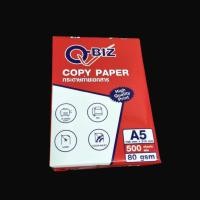 ราคา กระดาษถ่ายเอกสาร A5 1 รีม (500 แผ่น) คิวบิซ Q-biz copy paper กระดาษ a5 ขนาด 148 x 210 มม. /14.8 x 21 ซม. 80 แกรม 80gsm (17367877438)