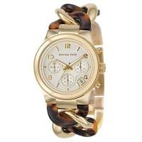 ราคา Michael Kors Chain Link Acrylic Gold-tone Ladies Watch MK4222 (ขนาด 38mm) ของแท้ พร้อมส่ง (1355952366)