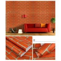 ราคา วอลเปเปอร์สติ๊กเกอร์ติดผนังลายอิฐส้ม (41023457265)