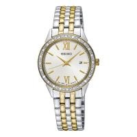 ราคา Seiko Quartz Diamond Accent SUR690P1 Women's Watch (672851163)