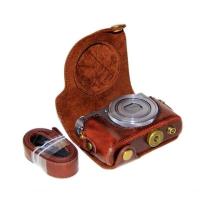 ราคา PU Leather ➧ Camera Bag Case For Canon Powershot G9x G9 X Mark II G9x2 Cover With Strap New Sale 2 (25775840786)