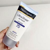 ราคา Neutrogena Ultra Sheer Dry-Touch Sunscreen SPF 70 147ml. ครีมกันแดด สูตรกันน้ำ ใช้ได้กับทุกสภาพผิว แม้ผิวบอบบาง แพ้ง่าย (22929497670)