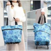 ราคา ปลีก/ส่ง กระเป๋าใส่ของพกพามีล้อลาก พับเก็บได้ จะหิ้ว จะลาก ก็สะดวก (42851639363)