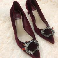 ราคา รองเท้าส้นสูง #Dior สีแดงเลือดนก (5215247088)