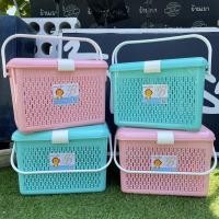 ราคา ตระกร้าใส่สัมภาระเด็กอ่อน สีสดใส ใส่ไปโรงพยาบาล ทำจากพลาสติกอย่างดี (สีพาสเทล)babyhome (14458161967)