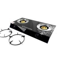 ราคา SMARTHOME เตาแก๊ส หน้ากระจกหัวคู่ เตาแก๊สหน้ากระจกสองหัวแบบกระจกนิรภัย รุ่น SM-GA2H-06 เตาแก๊ส 2 หัว ทองเหลืองคู่ (11464586658)