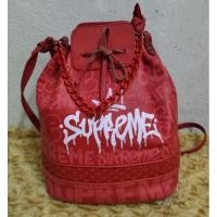 ราคา กระเป๋าแฟชั่น งานเพ้นท์ SUPREMEสุพรีม สีแดง งานหนังขนาด8*10 แถมจัดส่งฟรีค่ะ (16816527238)