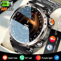 ราคา ใหม่ทหารสมาร์ทนาฬิกาผู้ชายเข็มทิศไฟฉาย LED 1.7 หน้าจอ 600mAh แบตเตอรี่ขนาดใหญ่กีฬา Tracker กันน้ํา BT Call Smartwatch (28767105857)