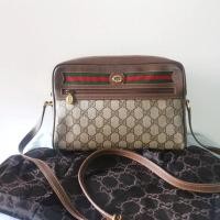 ราคา GUCCI​ ORIGINAL GG SUPREME CANVAS WEB SHOULDER BAG SIZE​10​ (12375636297)