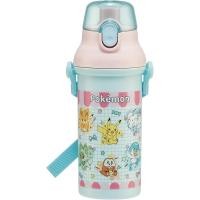 ราคา Skater Kids Plastic Water Bottle 480ml – Pikachu Face Design, One-Push Lid, Antibacterial, Made in Japan (43124872644)