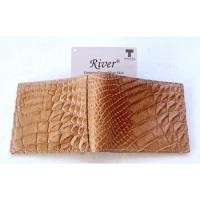 ราคา River กระเป๋าสตางค์หนังจระเข้แท้ ส่วนขา สีเปลือกไข่ ฟรีพวงกุญแจหางจระเข้ (21139594908)