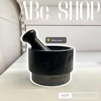 ราคา IKEA Pestle and mortar ครกและสาก ครก ครกสาก หินอ่อน ดำ (29255633956)