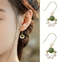ราคา Jasper ต่างหูเข็มเงิน 925 จี้กรงเล็บแมว ประดับมุก แฮนด์เมด สไตล์เรโทร (25501500901)