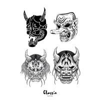 ราคา แบบสัก Japan Tattoo 05 ขนาด A4 20 แผ่น ขาดำ เส้นคมชัด แบบสัก Japan (29080571881)